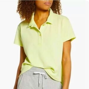 Zella Hike It Polo, Yellow, L, NWOT